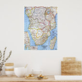 「南アフリカ: 1962年詳細地図… ポスター (キッチン)