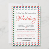 南アフリ結婚カ 招待状 (正面)