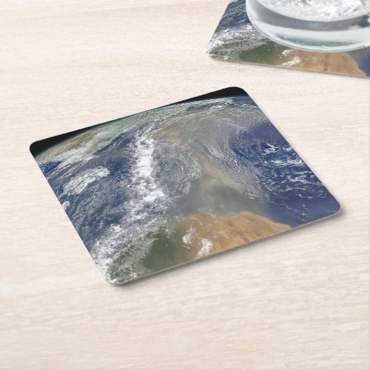 南アメリカに向かう塵 スクエアペーパーコースター (アングル)