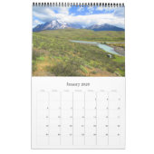 南アメリカのパタゴニア カレンダー (1月 2026)