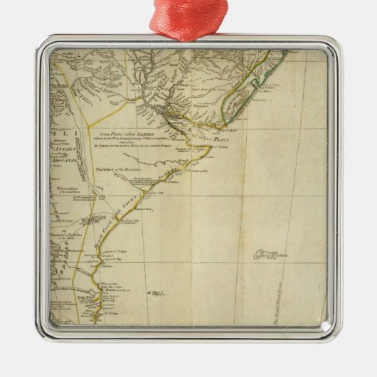 南アメリカの南部 メタルオーナメント (正面)