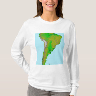 南アメリカの地勢眺め Tシャツ