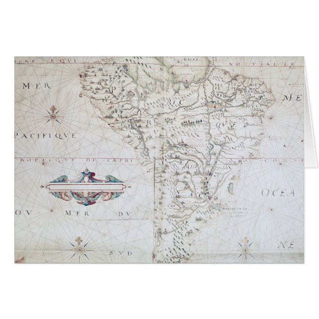 南アメリカの地図 (正面横)