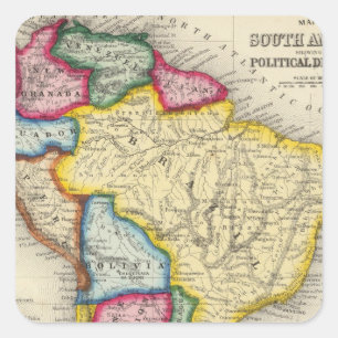 南アメリカの地図 スクエアシール