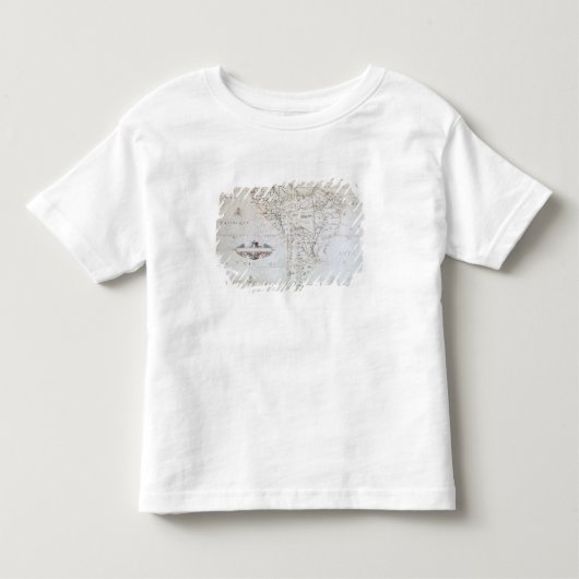 南アメリカの地図 トドラーTシャツ (正面)