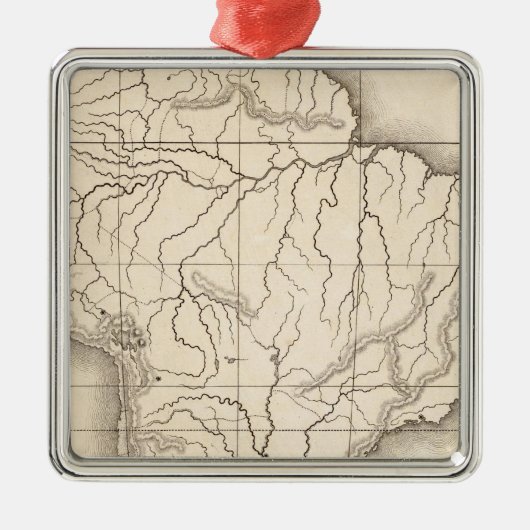 南アメリカの地図 メタルオーナメント (正面)