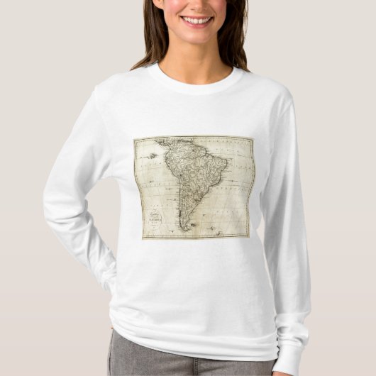 南アメリカの地図 Tシャツ (正面)