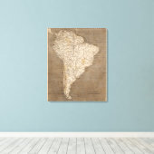 南アメリカの地図by Arrowsmith キャンバスプリント (インサイチュ (ウッドフロア))