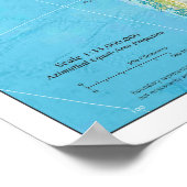 南アメリカの地政学的な地域地図 ポスター (角)