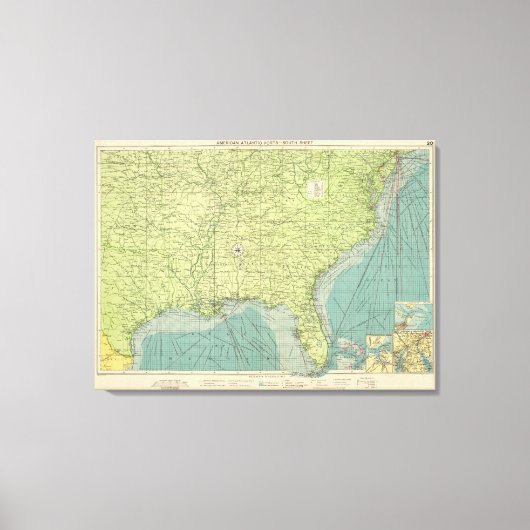 南アメリカの大西洋港 キャンバスプリント (正面)