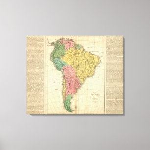 南アメリカの歴史の地図 キャンバスプリント