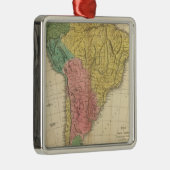 南アメリカの歴史の地図 メタルオーナメント (右)