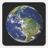 南アメリカを示す全地球2 スクエアシール (正面)