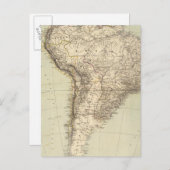 南アメリカ地図 ポストカード (正面/裏面)