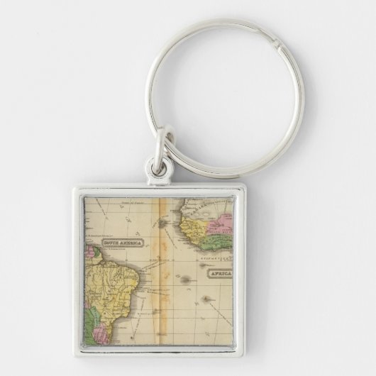 南アメリカ、アフリカ キーホルダー (正面)