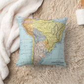 南アメリカ: 地図、c1890 クッション (ブランケット)