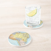 南アメリカ: 地図、c1890 コースター (側面)