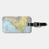 南アメリカ: 地図、c1890 ラゲッジタグ (正面横)