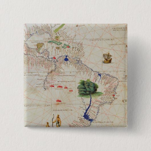 南アメリカ 缶バッジ (正面)