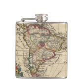 南アメリカ(1747年)のヴィンテージの地図 フラスク (正面)