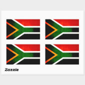 南アモダンフリカ国旗 長方形シール (シート)