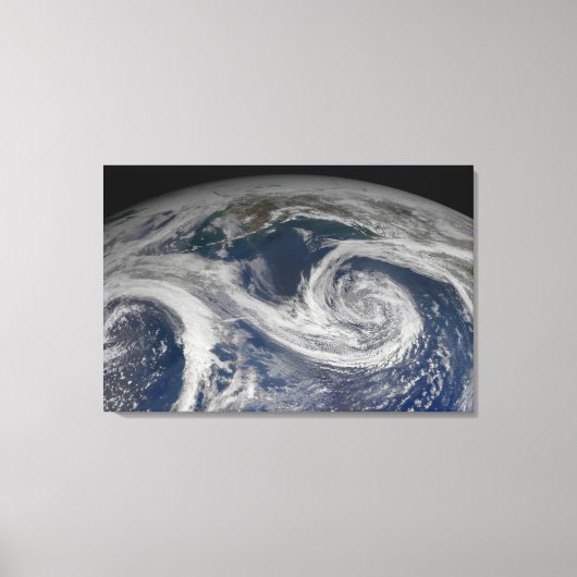 南アラスカ海岸とアラスカ湾。 キャンバスプリント (正面)