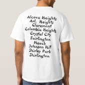 南アーリントンの自治区の*** Tシャツ (裏面)