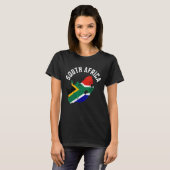 南ア動揺してフリカ国旗の地図メンズウォム Tシャツ (正面フル)