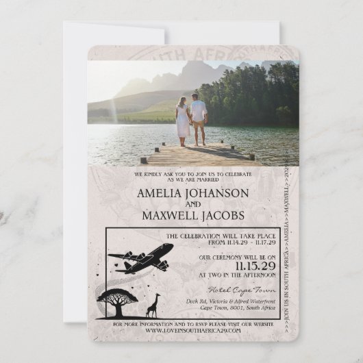 南ア王室のフパスポ結婚ート 招待状 (正面)