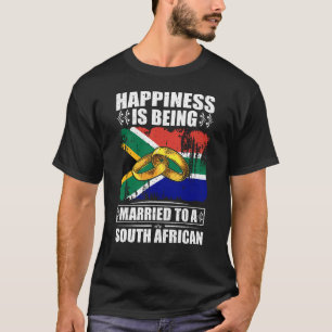 南ア結婚したフリカ人の幸せ Tシャツ