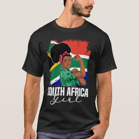 南ア誇りを持ったフリカのルーツ南アフリカのBHM A Tシャツ (正面)