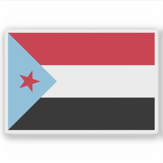 南イエメン国旗 シール (正面)