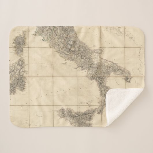 南イタリアおよび隣接した海岸の地図 シェルパブランケット (正面(横))