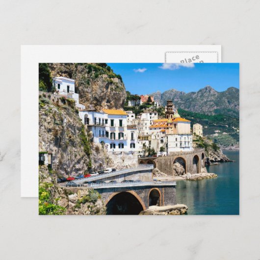 南イタリアのアマルフィのcoadt ポストカード (正面/裏面)