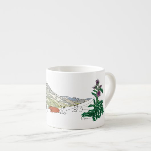 南イタリアのテーマのエスプレッソのコップ エスプレッソカップ (正面右)