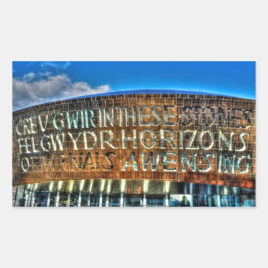 南イングランドカントリーロード&パスチュアシーン 長方形シール (正面)