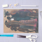 南インディアンの村人が市場に出る 薄葉紙 (クラフト)