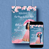 南インディアンウェディングレセプションウェルカムサイン ポスター