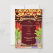 南インディアンスクロールデザイン結婚式招待状 招待状 (正面)