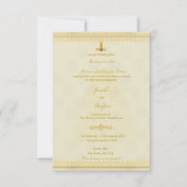 南インディアンヒンドゥー教結婚式招待状 招待状 (裏面)