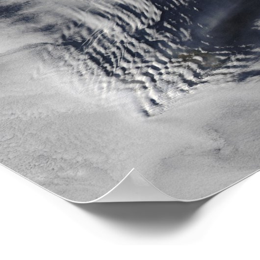 南インディアンOceの船の波の形をした雲 ポスター (角)