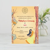 南インドのヒンズー教の花嫁ペリクツル儀式 招待状 (スタンド正面)