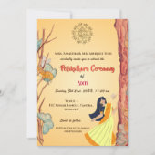 南インドのヒンズー教花嫁ペリクツル儀式 招待状 (正面)