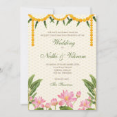 南インドの結婚式の招待状 & インドの結婚式の招待状 招待状 (正面)