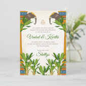 南インドの結婚式の招待状 & タミル語の結婚式の招待状 招待状 (スタンド正面)