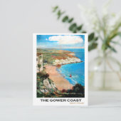 南ウェールズのゴワー海岸の風景 ポストカード (スタンド正面)