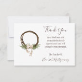 南エレガント葬儀悔やみや弔慰サンキューカード ノートカード (正面)