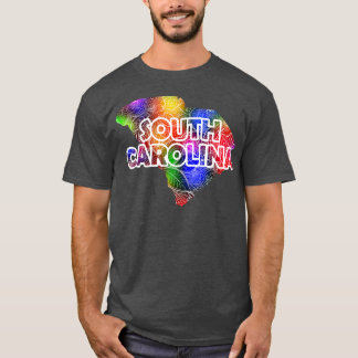 南オカラフルリナのマンダラ美術地図と文字 Tシャツ