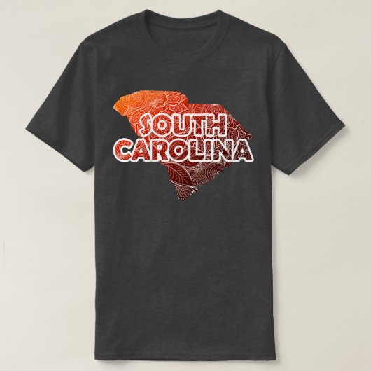 南オカラフルリナのマンダラ美術地図と文字 Tシャツ (デザイン正面)