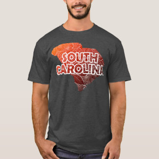 南オカラフルリナのマンダラ美術地図と文字 Tシャツ